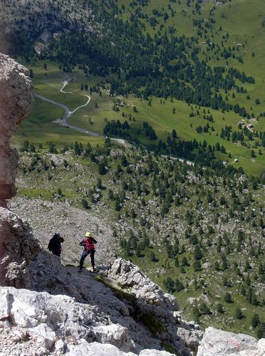 oberhalb der Einstiegswand