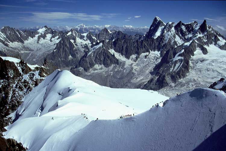 Schneegrat an der Aig. du Midi